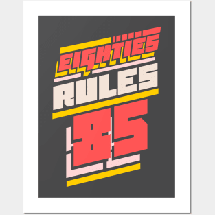 Eighties rules 80s vintage retro Posters and Art